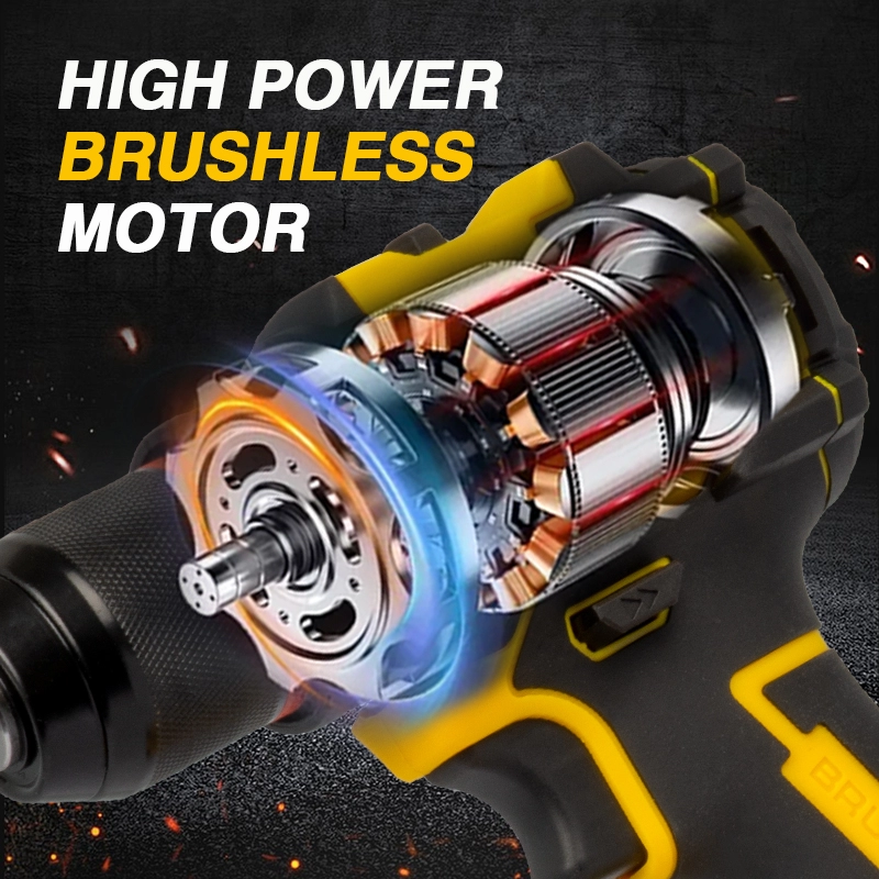 21V 無刷無線電鑽驅動器 35N.M 高扭力可互換電池動力電鑽，適用於日常維修和翻新